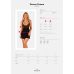 Сорочка бебі-дол з мереживом на грудях Obsessive Donna Dream babydoll XL/2XL Black, стрінги Сорочка бебі-дол з мереживом на грудях Obsessive Donna Dream babydoll XL/2XL Black, стрінги
