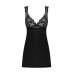 Сорочка бебі-дол з мереживом на грудях Obsessive Donna Dream babydoll XL/2XL Black, стрінги Сорочка бебі-дол з мереживом на грудях Obsessive Donna Dream babydoll XL/2XL Black, стрінги