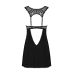 Сорочка бебі-дол з мереживом на грудях Obsessive Donna Dream babydoll XL/2XL Black, стрінги Сорочка бебі-дол з мереживом на грудях Obsessive Donna Dream babydoll XL/2XL Black, стрінги