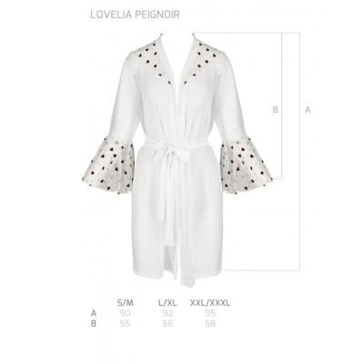 Повітряний пеньюар LOVELIA PEIGNOIR white L/XL - Passion