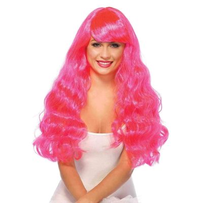 Довга хвиляста перука Leg Avenue Neon Star Long Wavy Wig Pink, рожева Довга хвиляста перука Leg Avenue Neon Star Long Wavy Wig Pink, рожева
