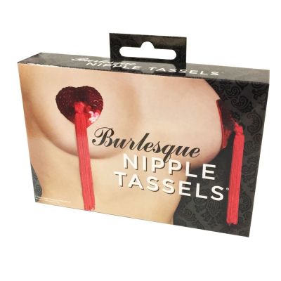 Пестиси/стикіні Burlesque Nipple Tassels, наліпки на соски, блискучі сердечки з китицями