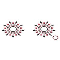 Пестиси з кристалів Petits Joujoux Gloria set of 2 — Black/Red, прикраса на груди Пестиси з кристалів Petits Joujoux Gloria set of 2 — Black/Red, прикраса на груди