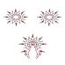 Пестиси з кристалів Petits Joujoux Gloria set of 3 — Black/Red, прикраса на груди та вульву