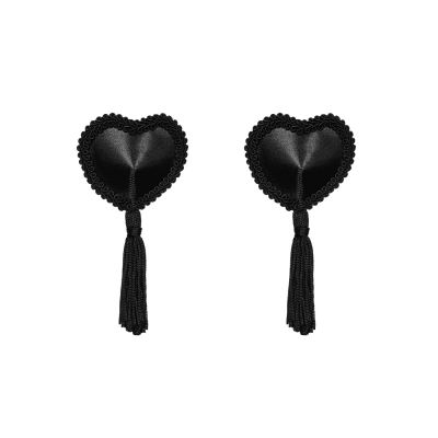 Еротичні наліпки на соски з пензликами Obsessive Tassel nipple covers black Еротичні наліпки на соски з пензликами Obsessive Tassel nipple covers black