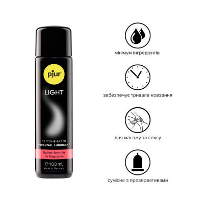 Силіконова змазка pjur Light 100 мл найбільш рідка, 2в1 для сексу та масажу Силіконова змазка pjur Light 100 мл найбільш рідка, 2в1 для сексу та масажу