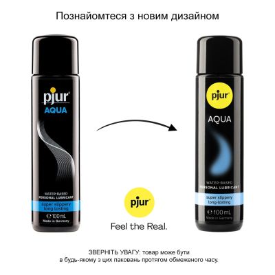 Лубрикант на водній основі pjur Aqua (100 мл), ефект оксамитової шкіри без прилипання