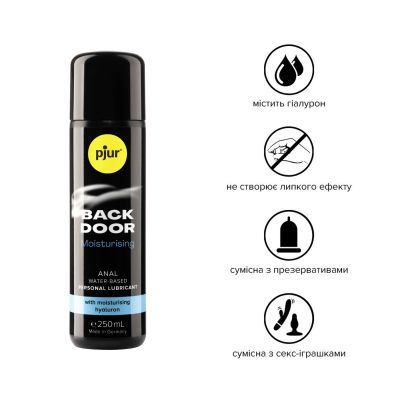 Анальна змазка pjur backdoor Comfort water glide (250 мл) на водній основі з гіалуроном