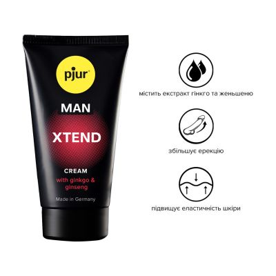 Крем для пеніса стимулювальний pjur MAN Xtend Cream (50 мл) з екстрактом гінкго та женьшеню