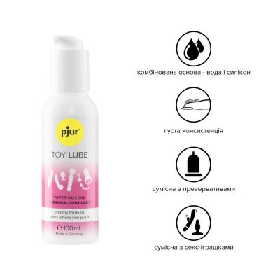 Крем-лубрикант для іграшок pjur Toy Lube (100 мл) на гібридній основі, не стікає Крем-лубрикант для іграшок pjur Toy Lube (100 мл) на гібридній основі, не стікає