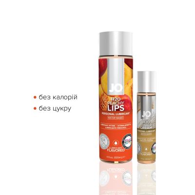 Комплект System JO GWP — Peaches & Cream — Peachy Lips (120 мл) & H2O Vanilla (30 мл)