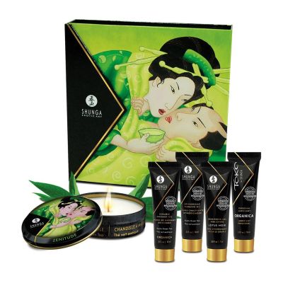 Подарунковий набір Shunga GEISHA'S SECRETS ORGANICA — Exotic Green Tea: для шикарної ночі вдвох Подарунковий набір Shunga GEISHA'S SECRETS ORGANICA — Exotic Green Tea: для шикарної ночі вдвох