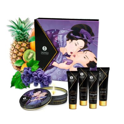 Подарунковий набір Shunga GEISHA'S SECRETS — Exotic Fruits: для шикарної ночі вдвох Подарунковий набір Shunga GEISHA'S SECRETS — Exotic Fruits: для шикарної ночі вдвох