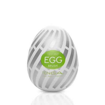 Мастурбатор-яйце Tenga Egg Brush із рельєфом у вигляді великої щетини Мастурбатор-яйце Tenga Egg Brush із рельєфом у вигляді великої щетини