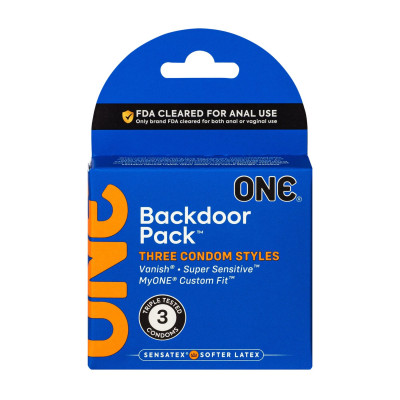 Презервативи ONE Backdoor, 3 шт., картонна коробка