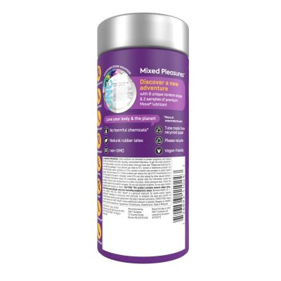 Презервативи ONE Mixed Pleasures, 24 шт., подарункове паковання-тюб Презервативи ONE Mixed Pleasures, 24 шт., подарункове паковання-тюб