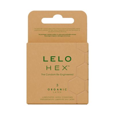 Презервативи LELO HEX Condoms Organic 3 Pack, тонкі та суперміцні