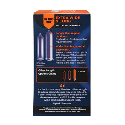 Презервативи MyONE Extra Wide & Long 10 шт, картонна коробка