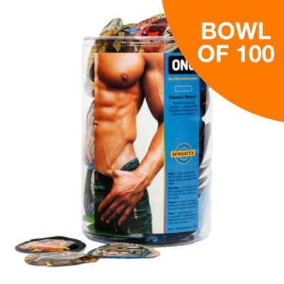 Набір презервативів ONE Classic Select — MSM Collection, 100 шт., мегапак-тюб Набір презервативів ONE Classic Select — MSM Collection, 100 шт., мегапак-тюб