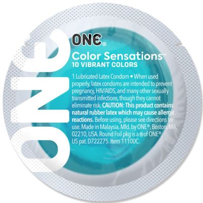 Презерватив ONE Color Sensations Aqua (1 шт.) Презерватив ONE Color Sensations Aqua (1 шт.)