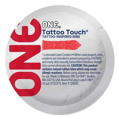 Набір презервативів ONE Tattoo Touch, 100 шт., мегапак-тюб