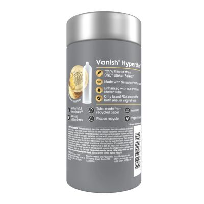 Презервативи ONE Vanish Hyperthin, 12 шт., подарункове паковання-тюб