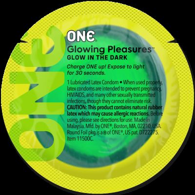 Набір презервативів ONE Glowing Pleasures, 100 шт., мегапак-тюб