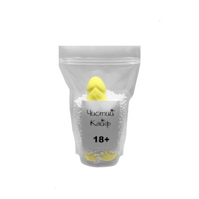 Крафтове мило-член із присоскою Чистий Кайф Yellow size L, натуральне Крафтове мило-член із присоскою Чистий Кайф Yellow size L, натуральне