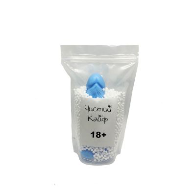 Крафтове мило-член із присоскою Чистий Кайф Blue size L, натуральне Крафтове мило-член із присоскою Чистий Кайф Blue size L, натуральне