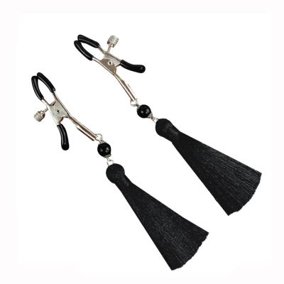 Затискач для сосків Art of Sex — Nipple clamps Black Tassels Затискач для сосків Art of Sex — Nipple clamps Black Tassels