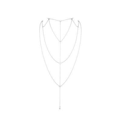 Ланцюжок для спини Bijoux Indiscrets Magnifique Back and Cleavage Chain — Silver, прикраса для тіла