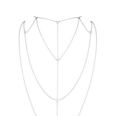 Ланцюжок для спини Bijoux Indiscrets Magnifique Back and Cleavage Chain — Silver, прикраса для тіла