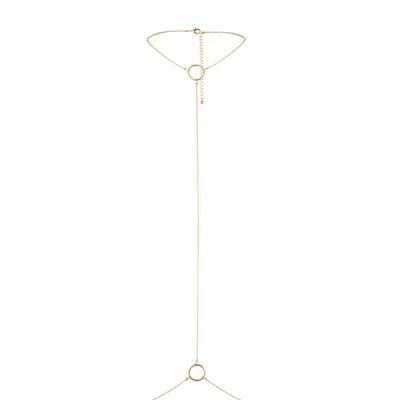 Ланцюжок на шию і пояс Bijoux Indiscrets Magnifique I Body Chain — Gold, прикраса на тіло Ланцюжок на шию і пояс Bijoux Indiscrets Magnifique I Body Chain — Gold, прикраса на тіло