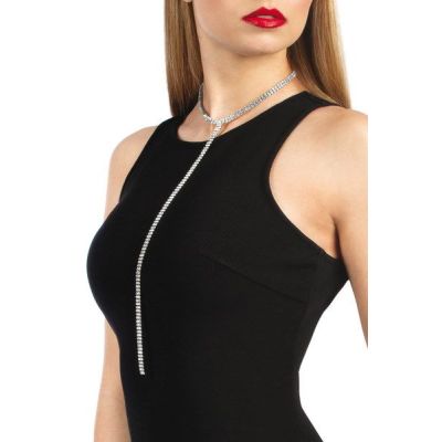 Кольє зі стразами Bijoux Pour Toi — Audrey Silver