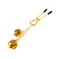 Затискач для клітора з бубонцями Art of Sex — Beverly clit clamp, золотий