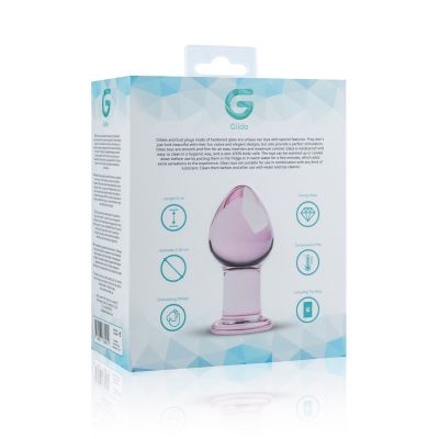 Рожева анальна пробка зі скла Gildo Pink Glass Buttplug Рожева анальна пробка зі скла Gildo Pink Glass Buttplug