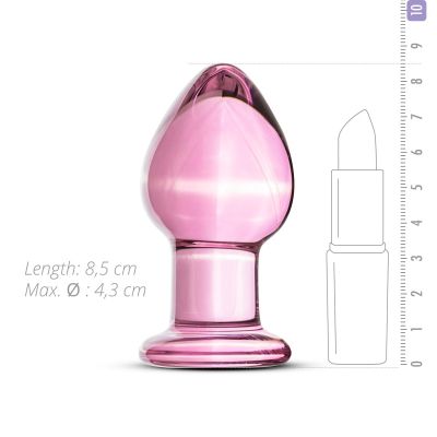Рожева анальна пробка зі скла Gildo Pink Glass Buttplug Рожева анальна пробка зі скла Gildo Pink Glass Buttplug