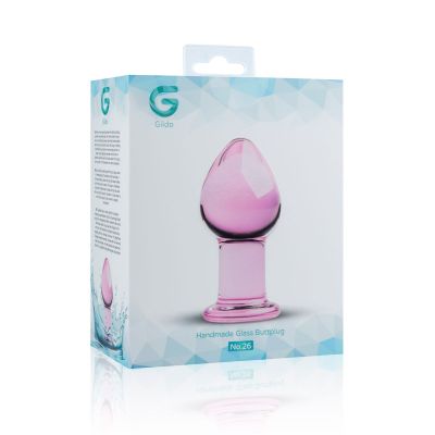 Рожева анальна пробка зі скла Gildo Pink Glass Buttplug Рожева анальна пробка зі скла Gildo Pink Glass Buttplug