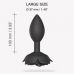 Силіконова анальна пробка Love To Love OPEN ROSES L SIZE — BLACK ONYX