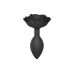 Силіконова анальна пробка Love To Love OPEN ROSES L SIZE — BLACK ONYX