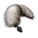 Силіконова анальна пробка з хвостом із натурального хутра Art of Sex size M Arctic fox