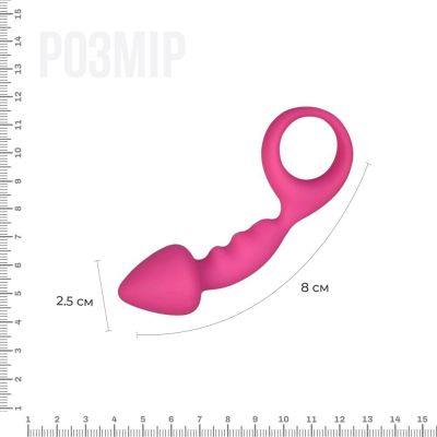 Анальна пробка Adrien Lastic Budy Pink зі стимулювальною ніжкою, макс. діаметр 2,5 см