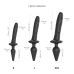 Анальна пробка з дилдо 2в1 Strap-On-Me SWITCH PLUG-IN REALISTIC DILDO Black XXL, діаметр 5,2/3,9 см