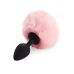 Силіконова анальна пробка М Art of Sex — Silicone Bunny Tails Butt plug Pink, діаметр 3,5 см