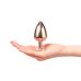 Металева анальна пробка із прикрасою у вигляді кристалу Dorcel - Diamond Plug Rose Gold L