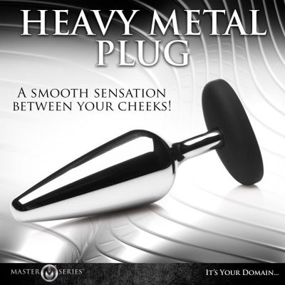 Анальна пробка Master Series Butt Slut Metal & Silicone Butt Plug - Silver