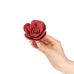 Силіконова анальна пробка Lux Active с трояндою - Red Rose Silicone Anal Plug
