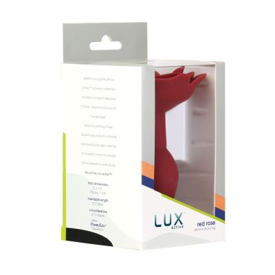 Силіконова анальна пробка Lux Active с трояндою - Red Rose Silicone Anal Plug