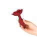 Силіконова анальна пробка Lux Active с трояндою - Red Rose Silicone Anal Plug