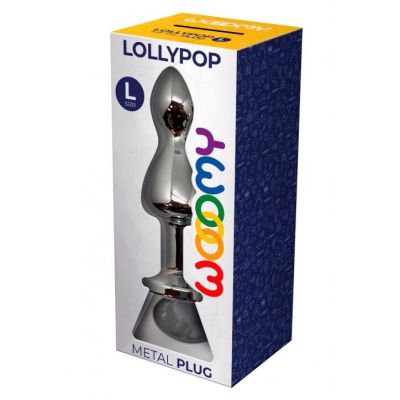 Анальна пробка Wooomy Lollypop Double Ball Metal Plug L Анальна пробка Wooomy Lollypop Double Ball Metal Plug L